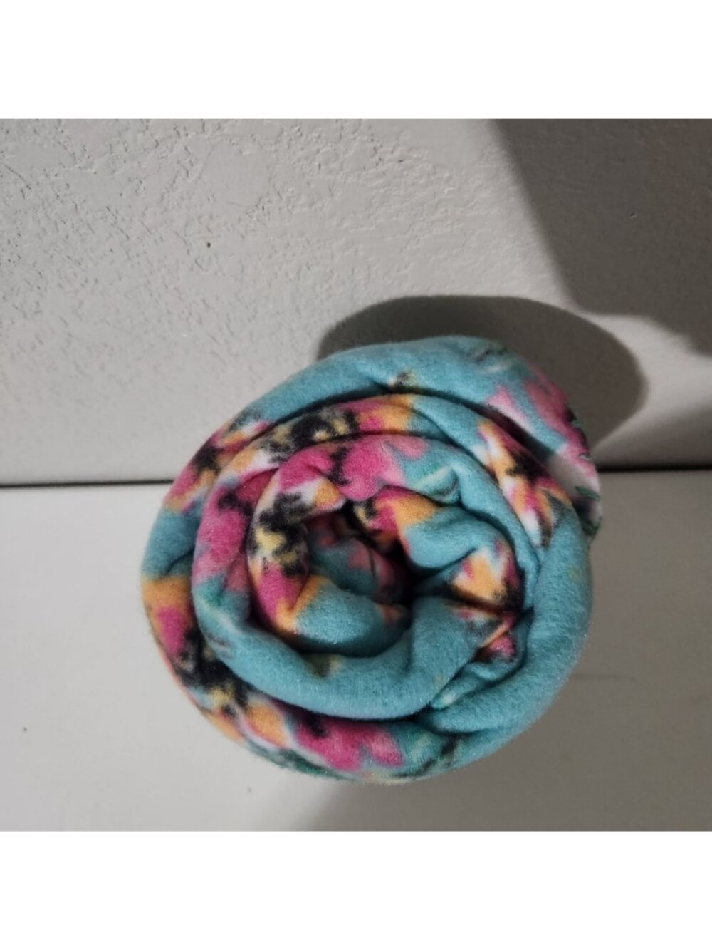 Mainstays Floral Fleece Throw Blanket 50" X 60" Lightweight Cozy Soft Turquoise - Picture 2 of 4